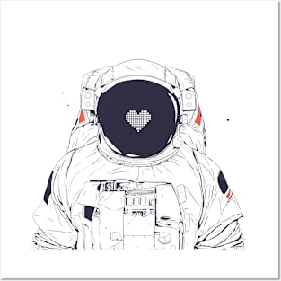 Astronaut love Posters and Art